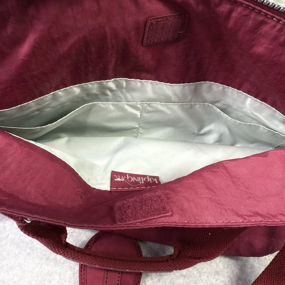 KIPLING Digifly Padded Laptop Case Magenta Strap Monkey Charm Computer Sleeve - Picture 4 of 9